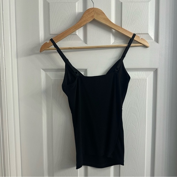 Vintage Y2K WHBM Black Fitted Ruched Camisole Tank Top Coquette Size Extra Small - Picture 4 of 7